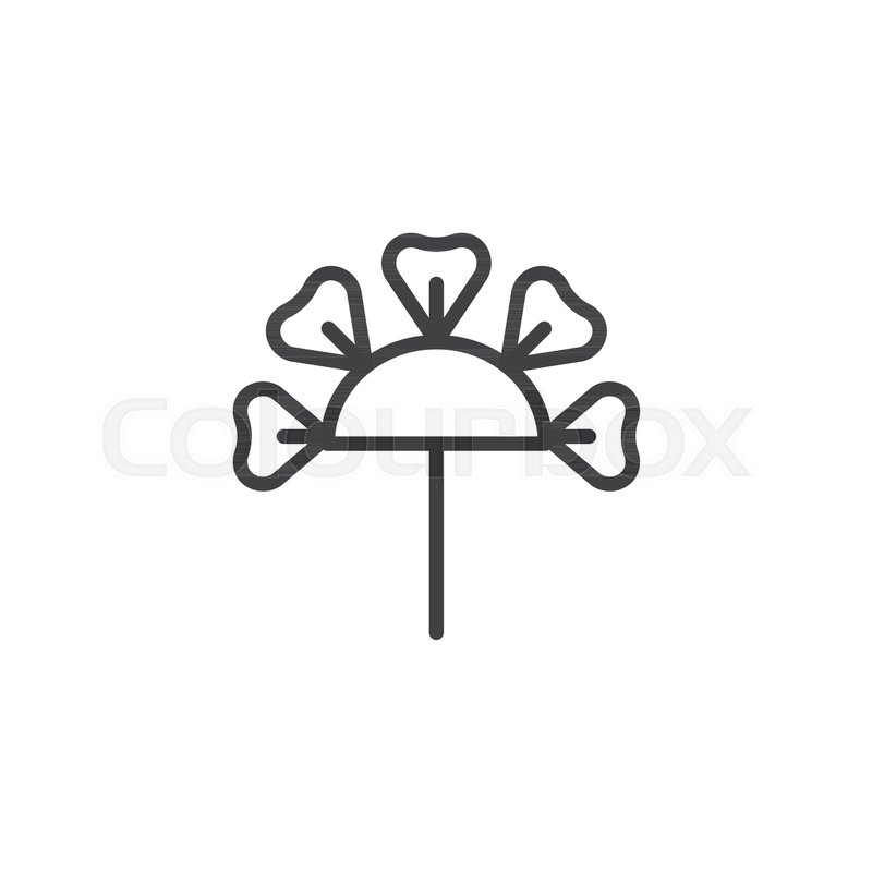 800x800 Hydrangea Flower Outline Icon Linear Stock Vector Colourbox