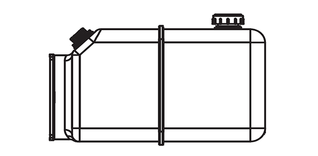 630x310 Plastic Hydraulic Tank Drawing