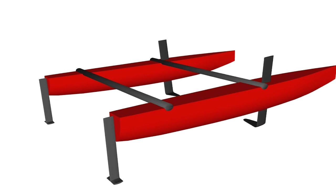 1280x720 Hydrofoil Sailing Catamaran In The Make