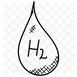 256x256 hydrogen icon of doodle style