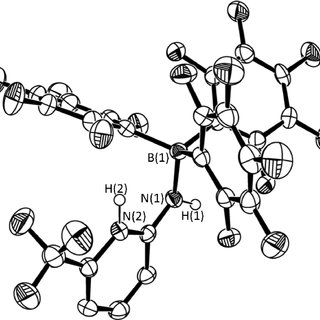 320x320 ortep drawing of hydrogen atoms with the exception of nh and bh