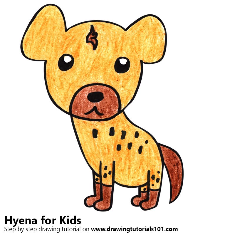 800x800 Learn How To Draw A Hyena For Kids