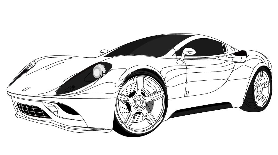 940x527 Draw Hyper Realistic Vector Drawing Of Car, Equipment