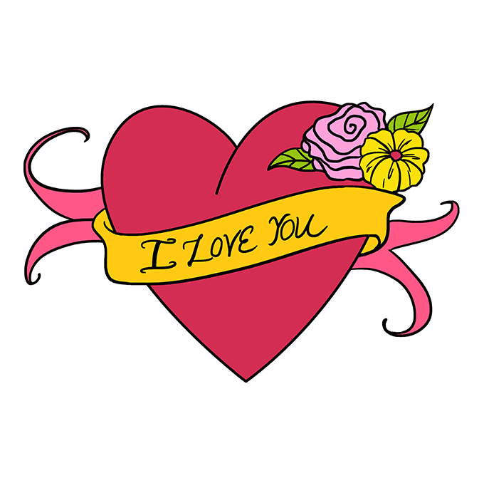 680x678 How To Draw An I Love You Heart