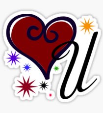 210x230 I Luv U Drawing Stickers Redbubble