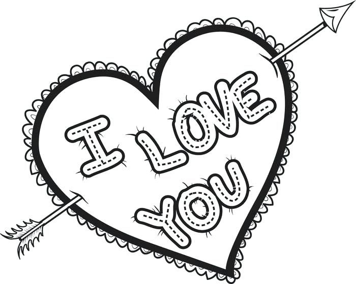 700x560 I Love You Pictures To Color I Love You Coloring