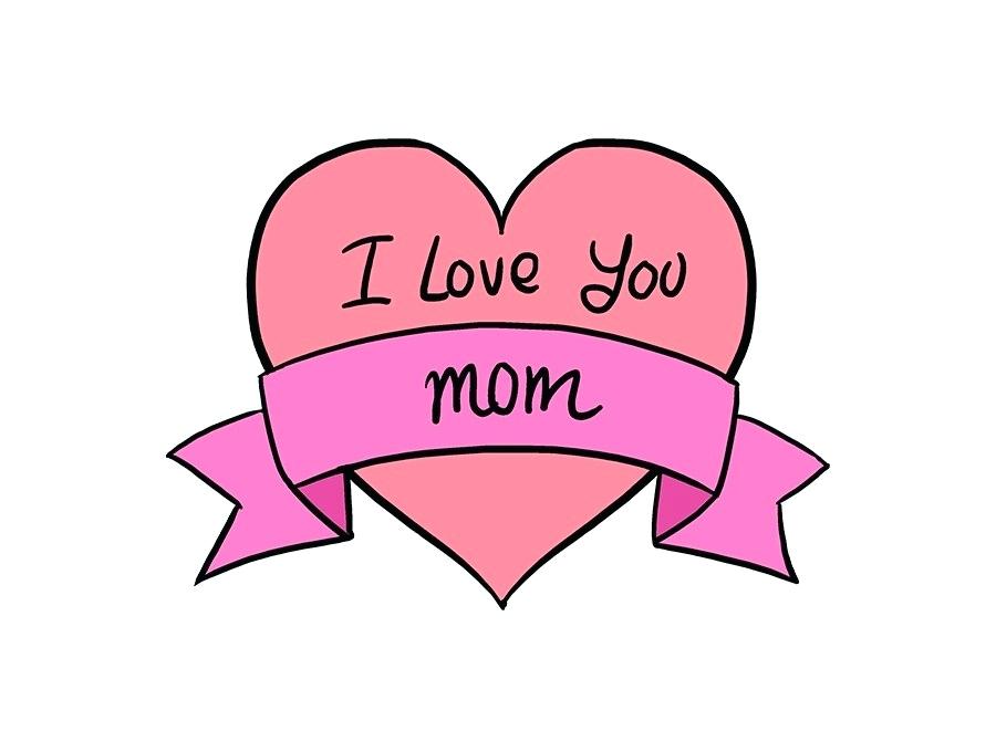 900x680 Drawing On Mothers Day I Love You Mom Drawing Drawing Pictures