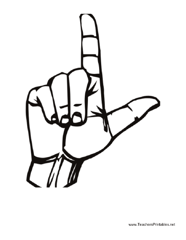364x471 Diagram Of A Hand Signing The Letter L Free To Download And Print