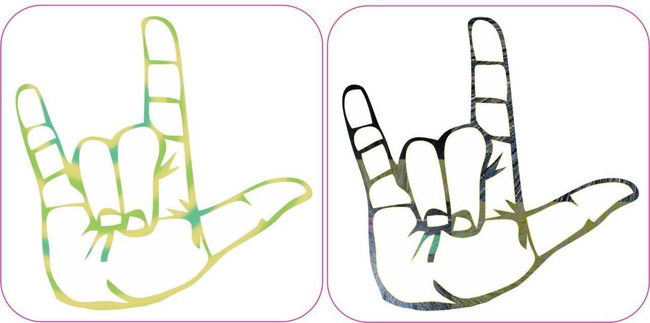 1280x637 Multi Color I Love You Sign Language Bumper Sticker