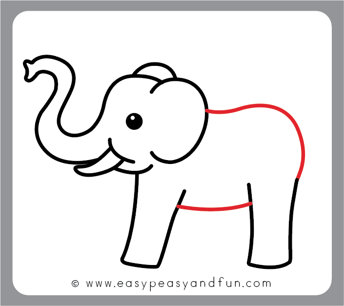 705x627 How To Draw An Elephant