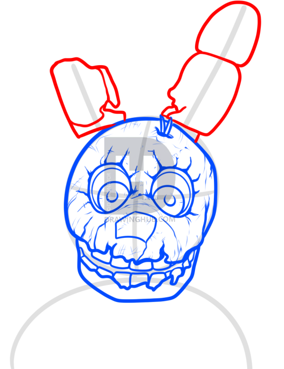 555x720 how to draw springtrap from five nights at freddys step