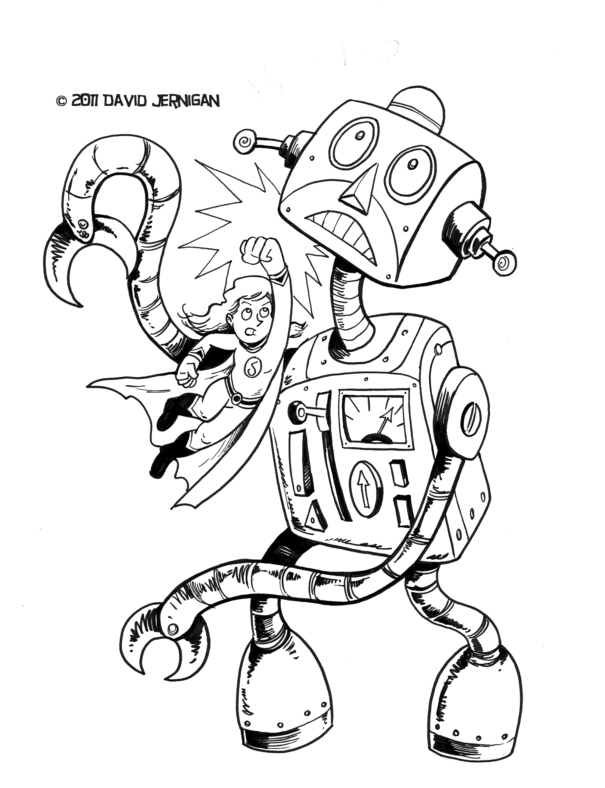 2479x3229 Retro Robot Drawings I Created When I Was Supposed To Be Doing