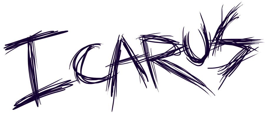 900x400 icarus' script logo