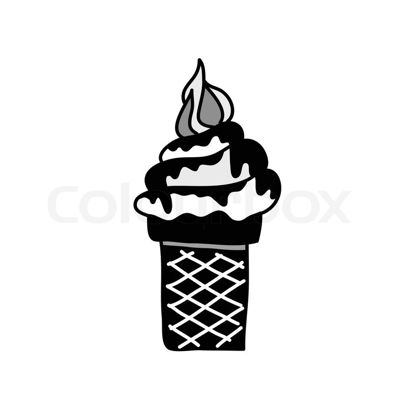 800x800 Hand Drawing Ice Cream Stock Vector Colourbox