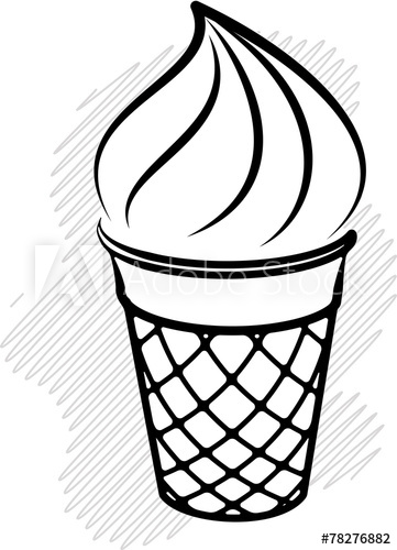 361x500 Ice Cream Black And White Decor