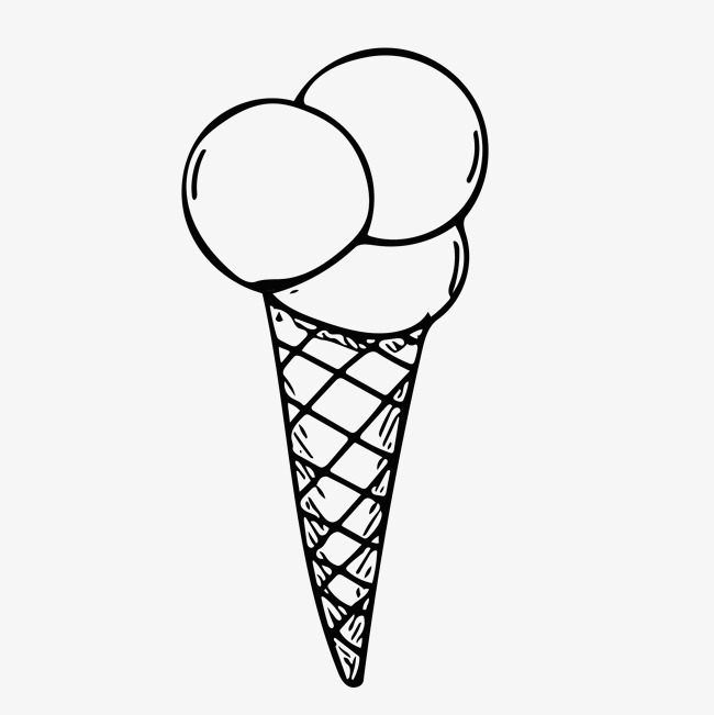 650x651 Sketch Summer Ice Cream Vector Image