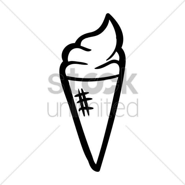 600x600 Ice Cream Cone Vector Image