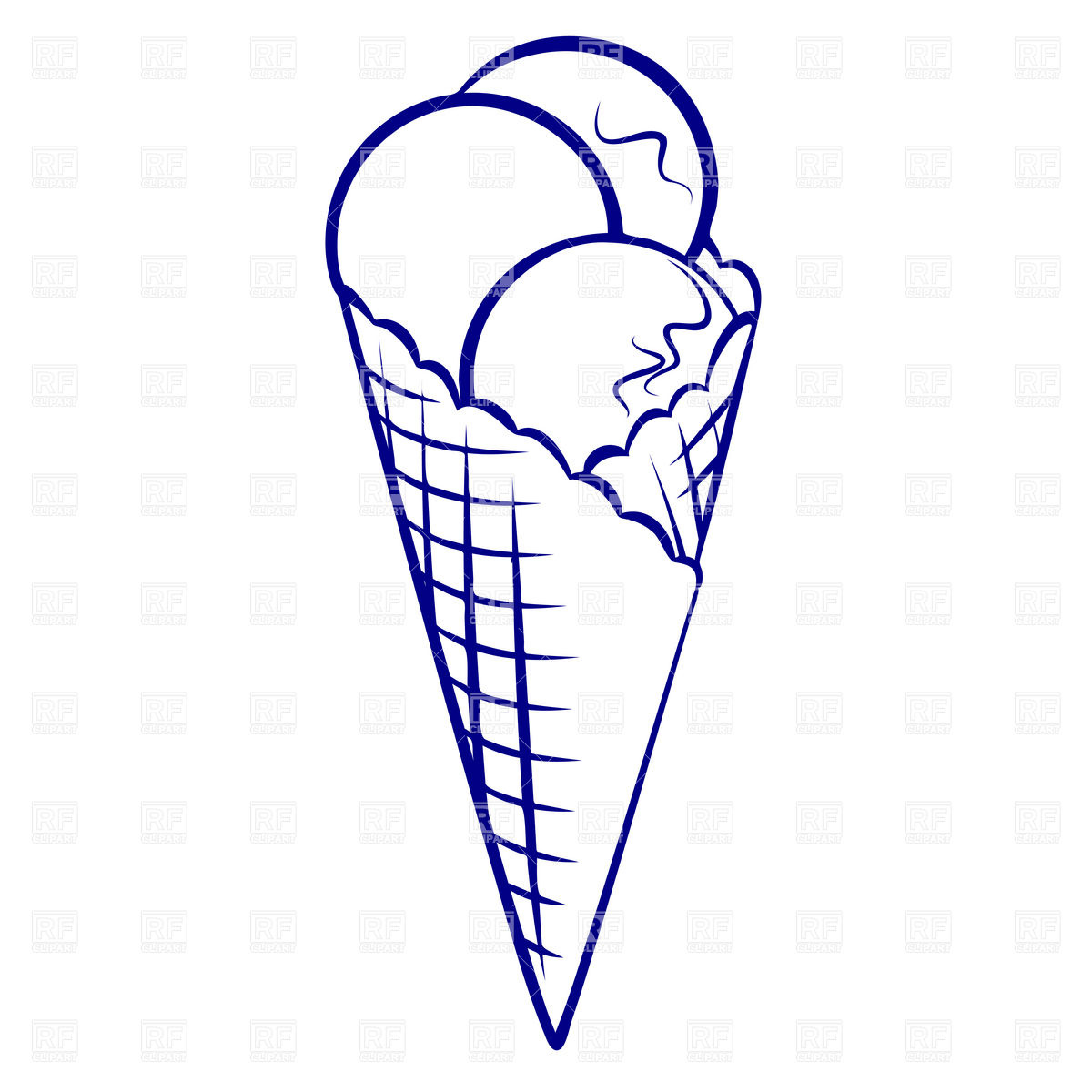 1200x1200 Sketch Ice Cream Cone Clipart