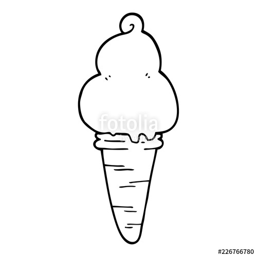 500x500 Line Drawing Cartoon Ice Cream Stock Image And Royalty Free