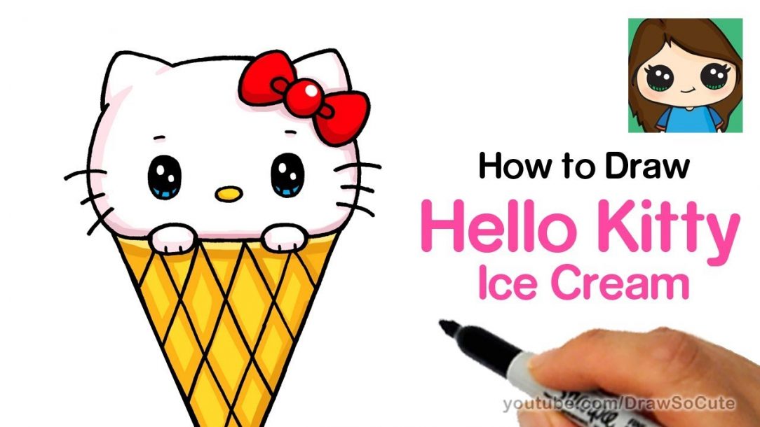 1084x610 Cute Food Ice Cream Pig Draw Photos Step