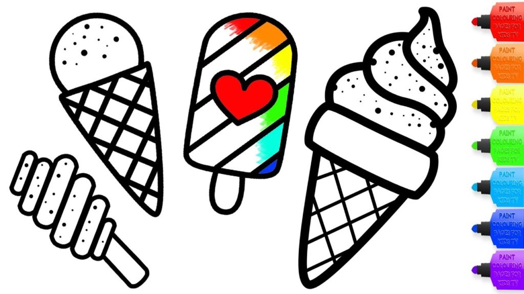 1024x576 How To Draw Ice Cream For Kids Coloring And Drawing For Baby