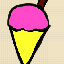 225x225 How To Draw A Simple Ice Cream Cone Steps