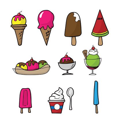 416x416 Ice Cream Cartoon Drawing Icons Premium Clipart