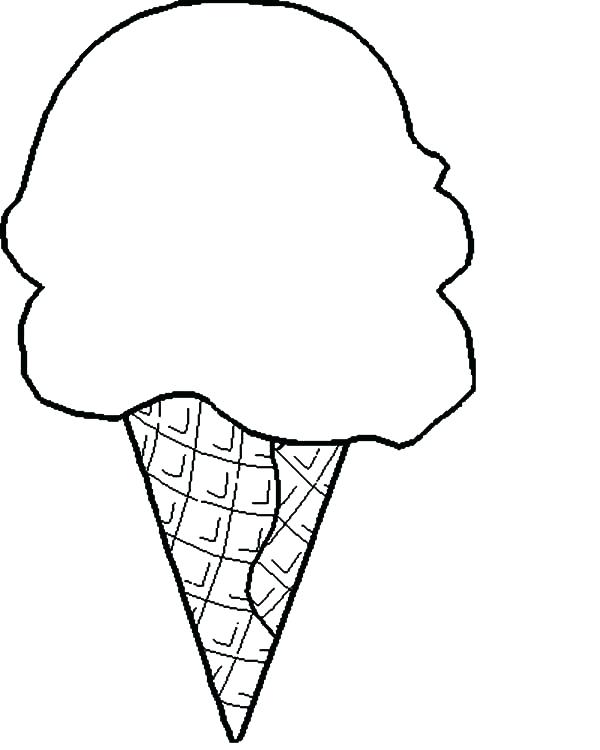 600x750 Images Of Ice Cream Cones To Color Icecream Cone Drawing