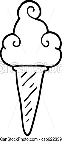 208x470 Line Drawing Cartoon Ice Cream