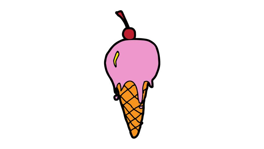 852x480 Kids Drawing White Screen With Theme Of Ice Cream