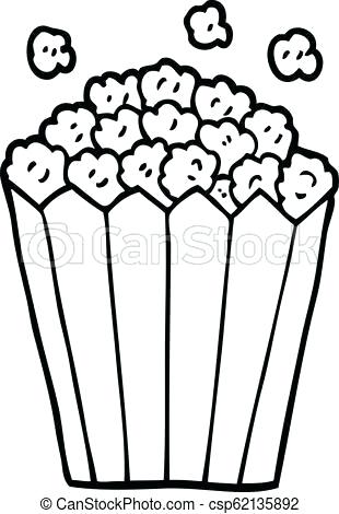 310x470 drawing of popcorn line drawing cartoon popcorn popcorn drawing