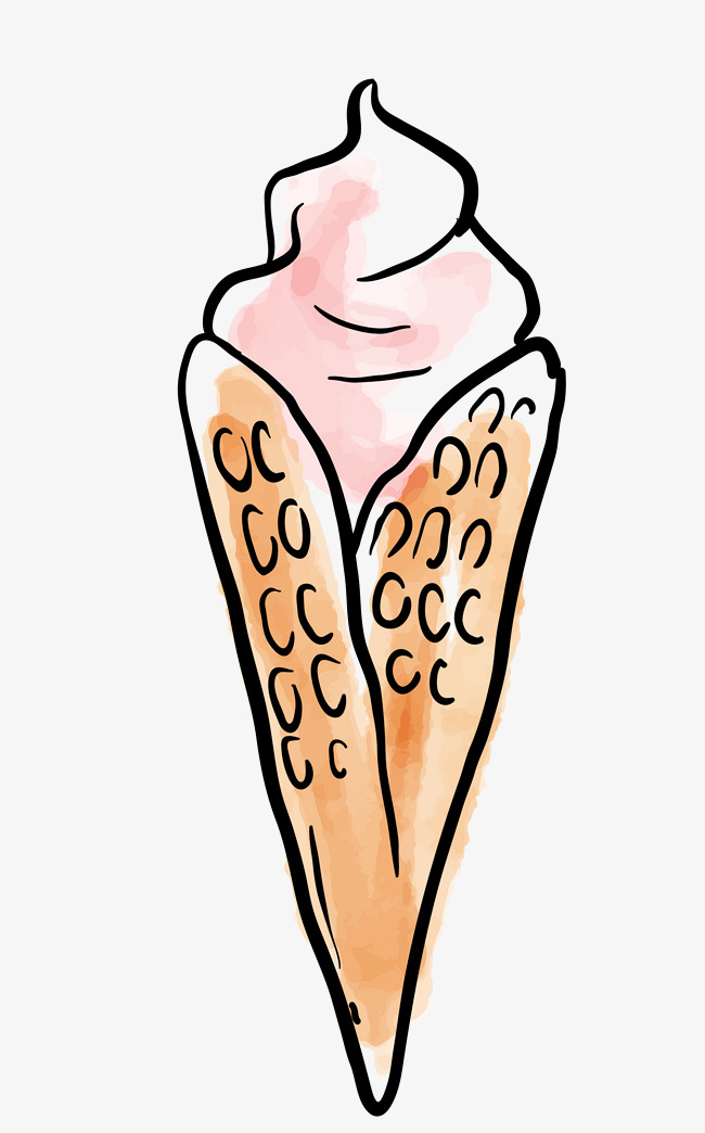 650x1044 Vector Cartoon Hand Drawing Line Ice Cream Png, Cartoon Vector