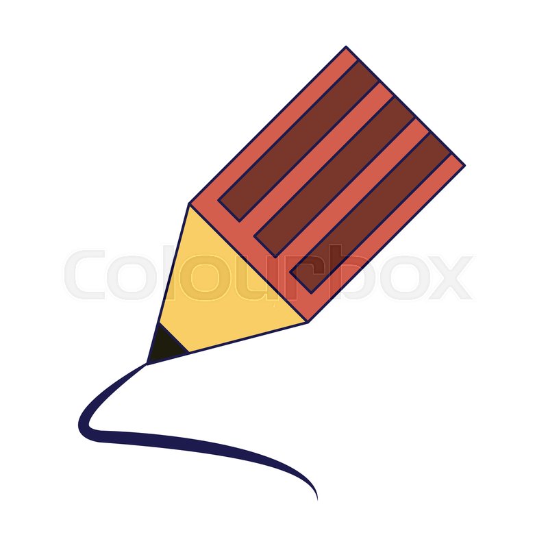 800x800 Pencil Drawing Symbol Cartoon Vector Stock Vector Colourbox