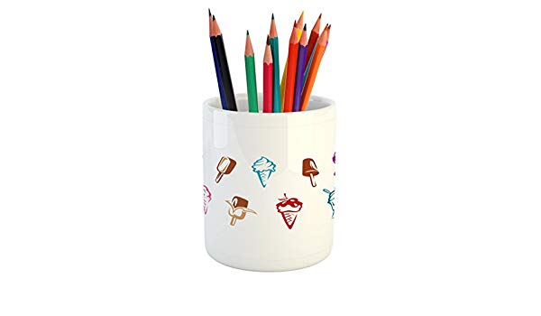 600x350 Lunarable Ice Cream Pencil Pen Holder, Delicious