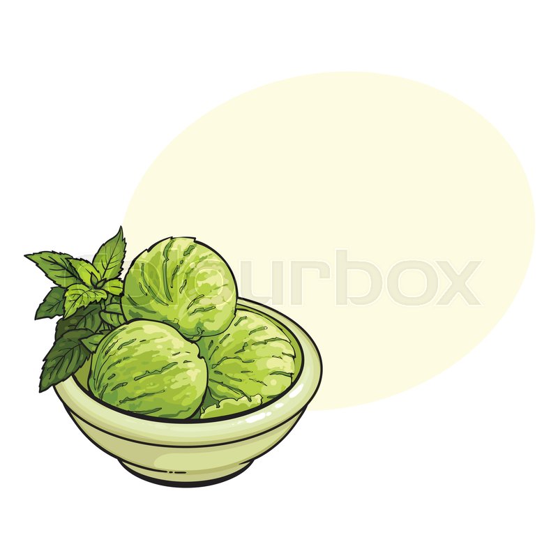 800x800 Hand Drawn Bowl Of Matcha Green Tea Stock Vector Colourbox