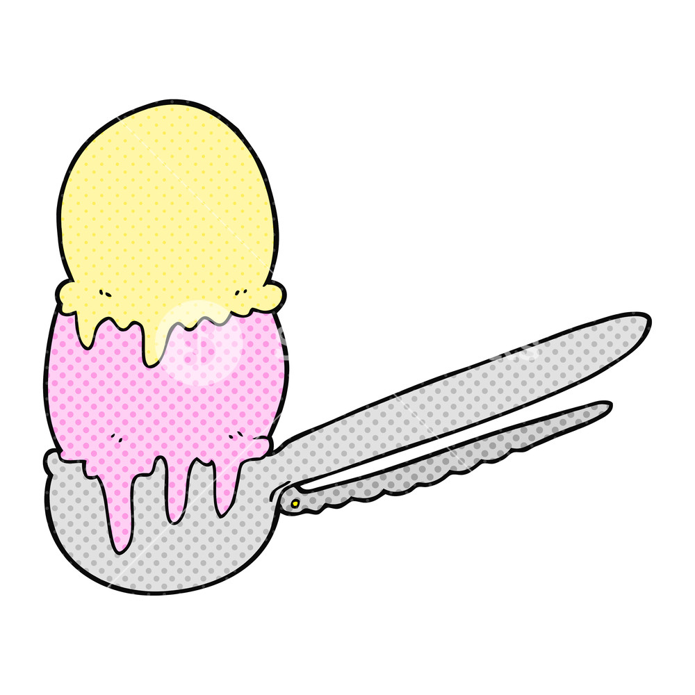 1000x1000 Freehand Drawn Cartoon Scoop Of Ice Cream Royalty Free Stock Image