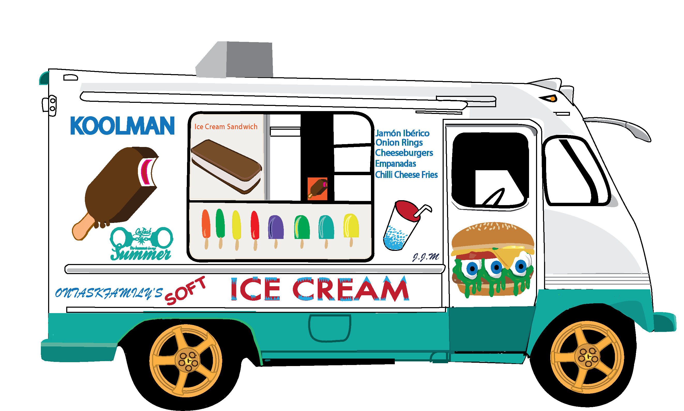 Ice Cream Truck Drawing Free Download On Clipartmag