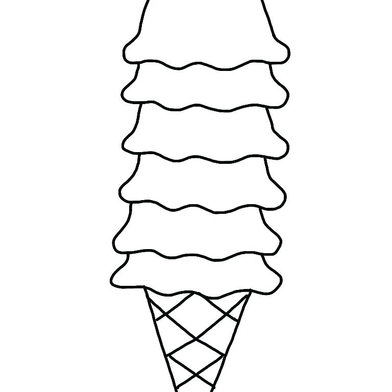 768x768 Kids At An Ice Cream Truck Printable Coloring