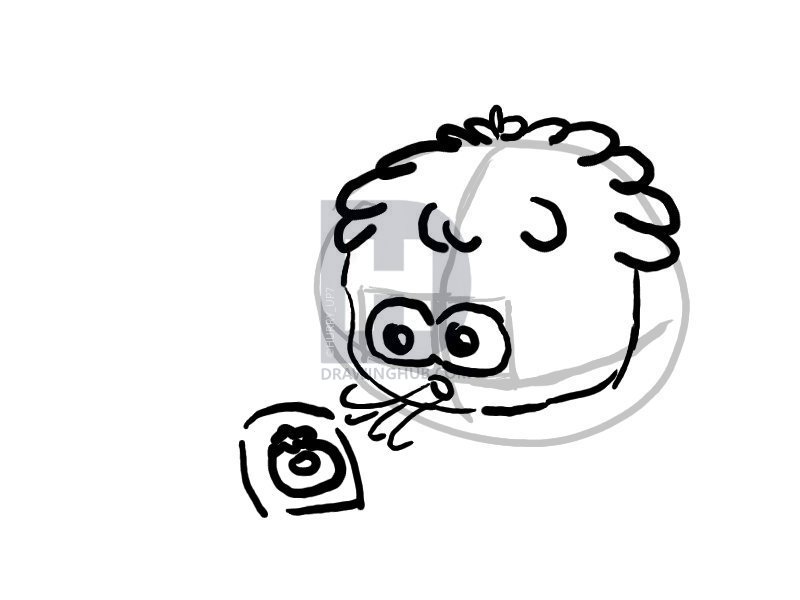 800x600 how to draw a white puffle, step