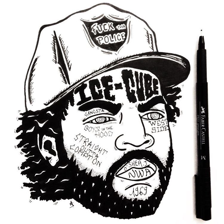 750x750 Ice Cube On Twitter No Tattoos, But This Is Cool Art Via