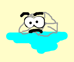 300x250 Melting Ice Cube Clipart