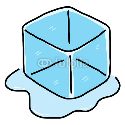 400x400 Ice Cube Cartoon Vector And Illustration, Hand Drawn Style