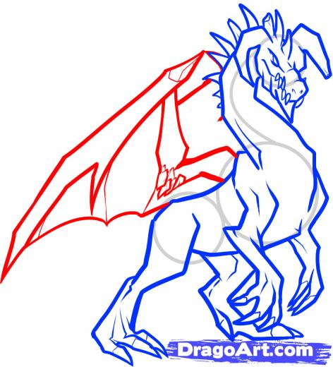 472x520 Step How To Draw An Ice Dragon, Ice Dragon