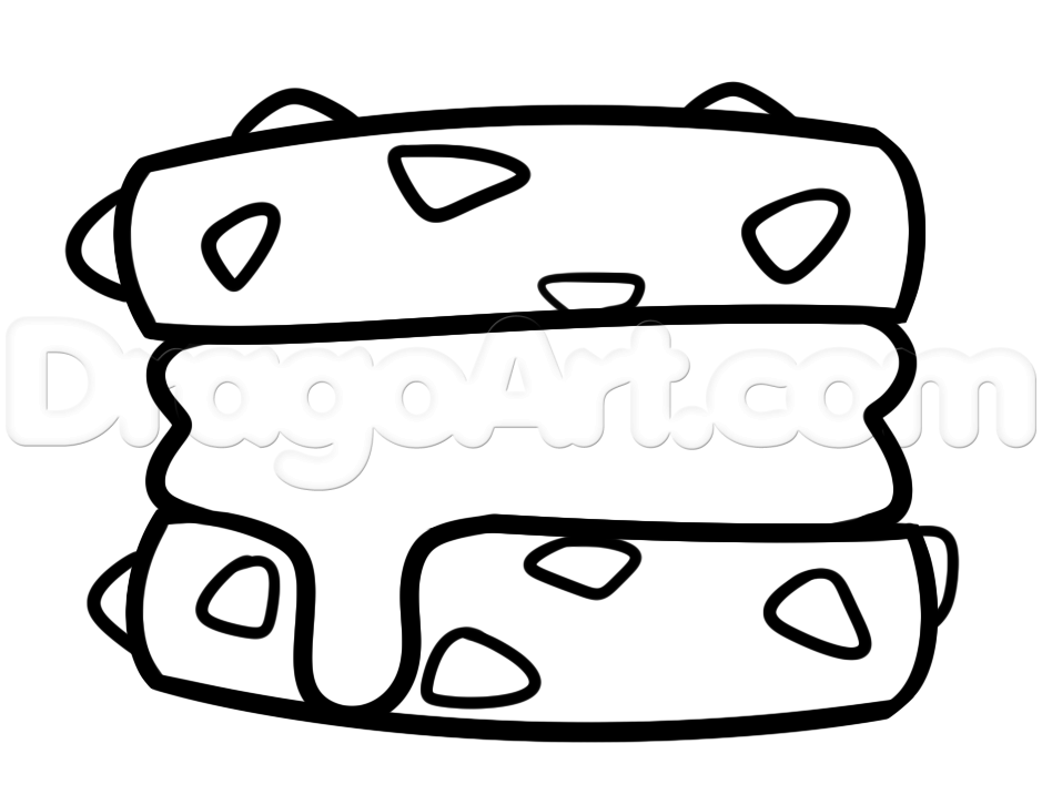 939x726 How To Draw An Ice Cream Sandwhich, Step