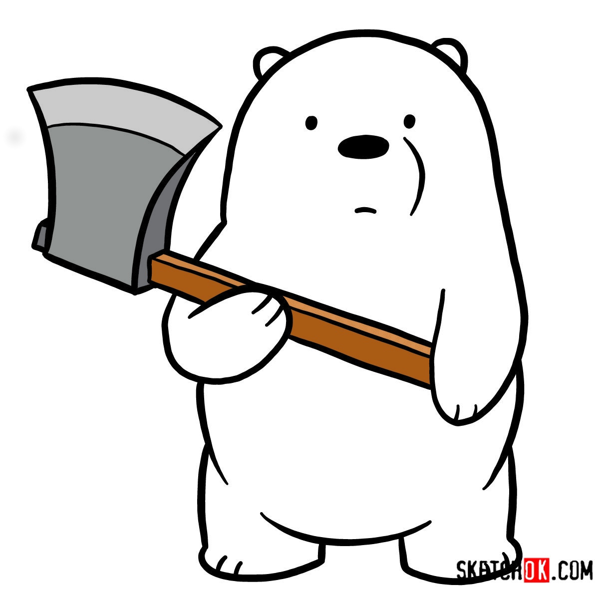 1200x1200 How To Draw Ice Bear With An Axe We Bare Bears