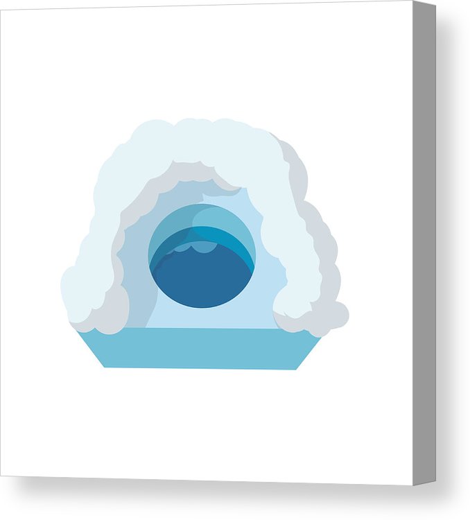 678x750 Hole For Ice Fishing Cartoon Icon Canvas Print Canvas Art