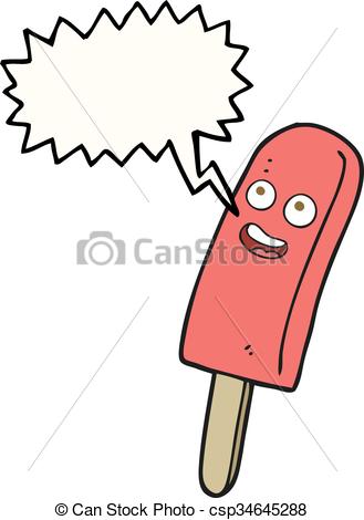 329x470 Freehand Drawn Speech Bubble Cartoon Ice Lolly