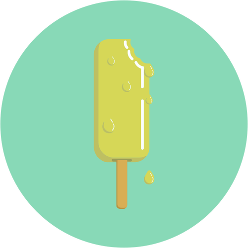 500x500 Green Ice Cream On Stick Vector Drawing