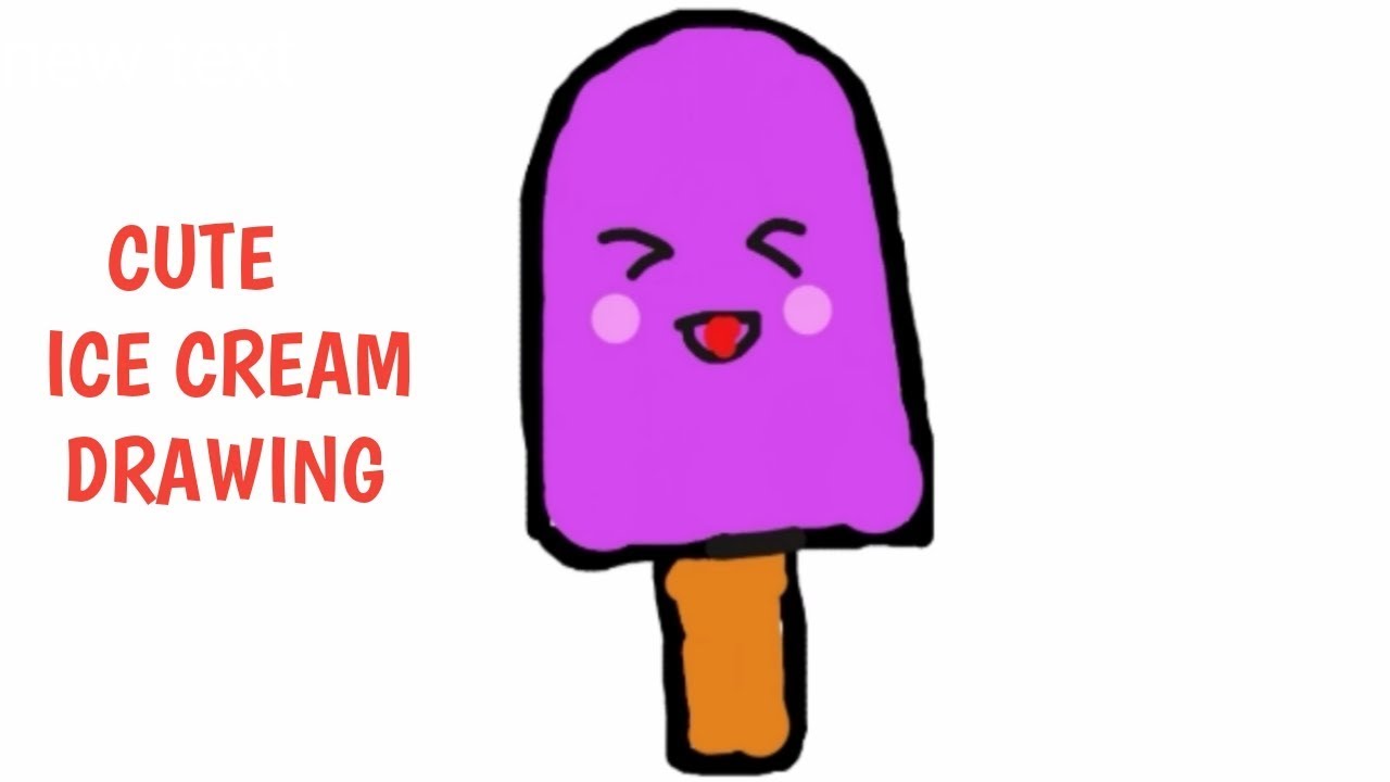 1280x720 How To Draw A Cute Ice Cream Candy ! Ice Cream Easy Drawing