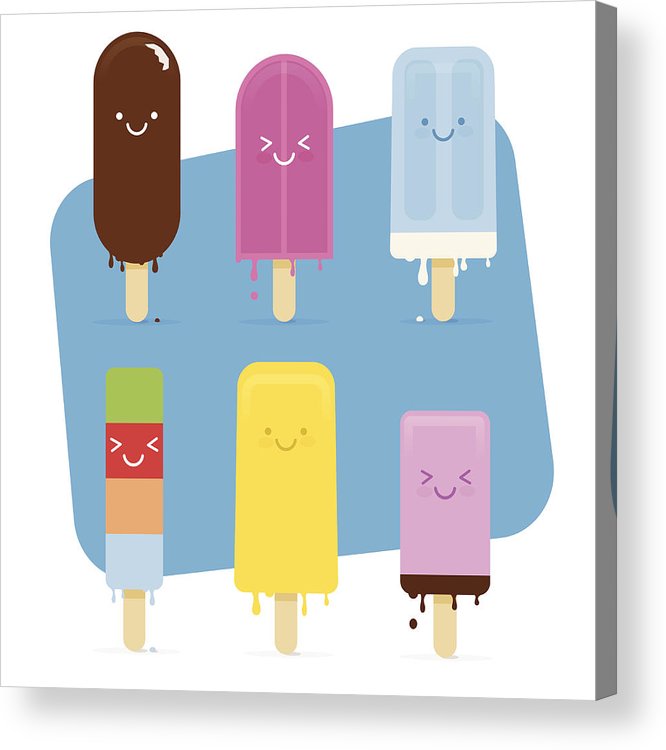 666x750 Summer Ice Cream Melted Acrylic Print